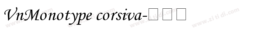 VnMonotype corsiva字体转换